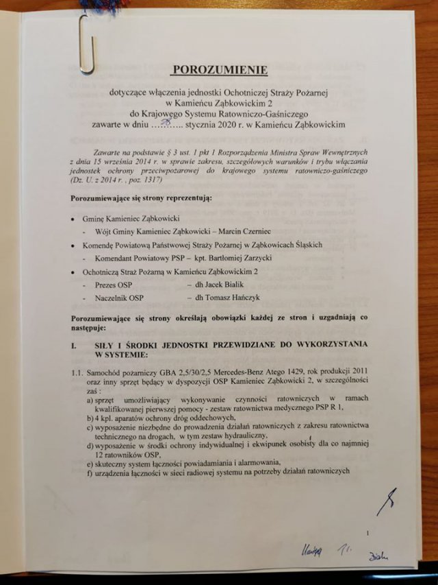 OSP Kamieniec Ząbkowicki 2 coraz bliżej wejścia do KSRG