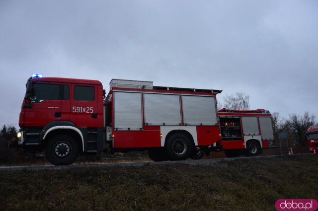 Zderzenie dwóch ciężarówek na k8 w Ząbkowicach Ślaskich