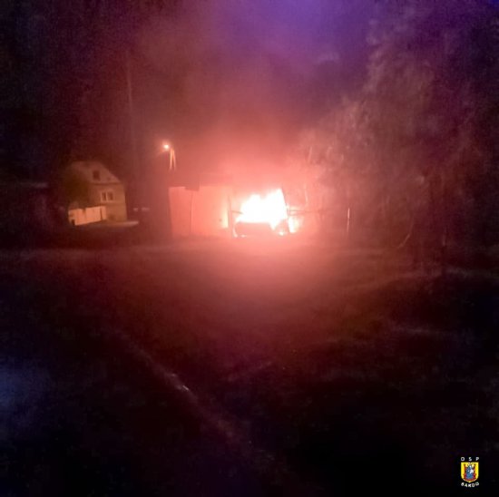 Pożar samochodu w Opolnicy