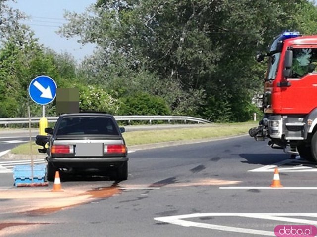 Wypadek na skrzyżowaniu k8 i Legnickiej w Ząbkowicach Śląskich