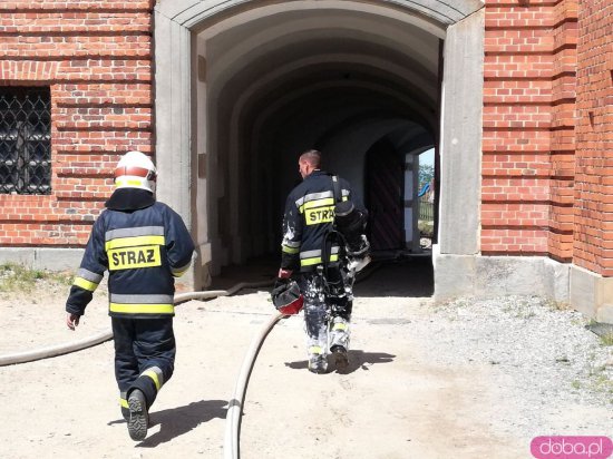 Pożar strzelnicy na Twierdzy Srebrna Góra 