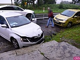 Wypadek dwóch osobówek w Kluczowej 