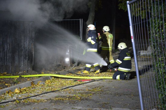 Pożar garażu w Kamieńcu Ząbkowckim