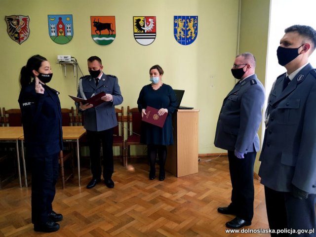 Nowi policjanci z KPP Ząbkowice Śląskie złożyli ślubowanie 