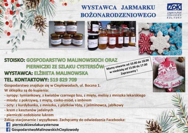 Jarmark Bożonarodzeniowy ONLINE - Wystawcy czekają na wasze zakupy