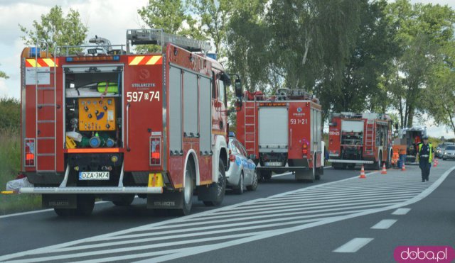 Zderzenie ciężarówki i busa na k8 za Braszowicami