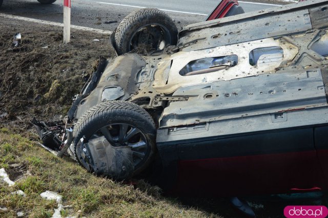 Wypadek na k8 między Ząbkowicami a Szklarami