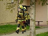 Pożar na balkonie w Kamieńcu Ząbkowickim