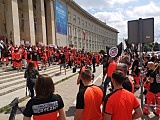 Ząbkowiccy ratownicy medyczni protestują we Wrocławiu 