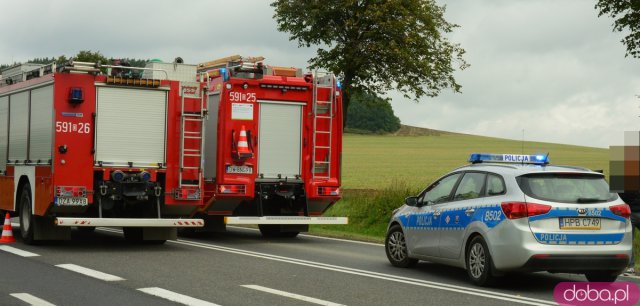 Zderzenie dwóch osobówek na ósemce za Ząbkowicami Śląskimi