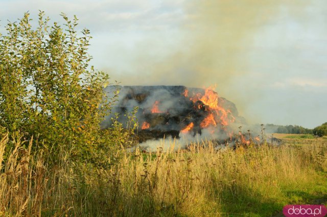 Pożar sterty słomy w Stolcu
