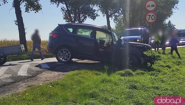 Wypadek na skrzyżowaniu dk8 i zjazdu na Tarnów