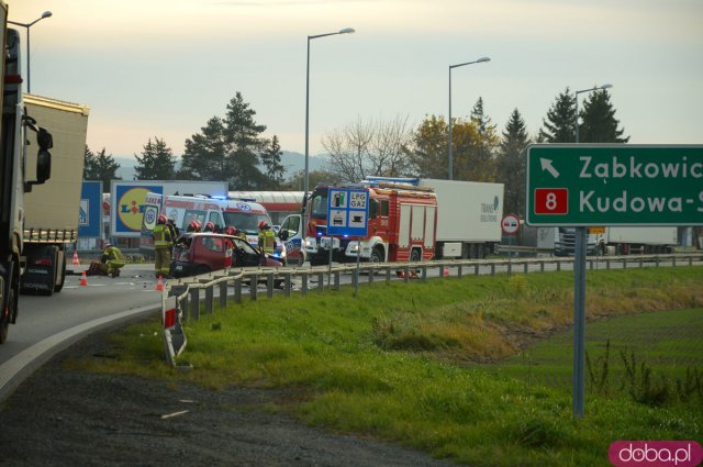 Wypadek na skrzyżowaniu ulicy Wrocławskiej i ósemki