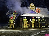 Pożar drewnianego budynku przy dk8 na Dębowinie