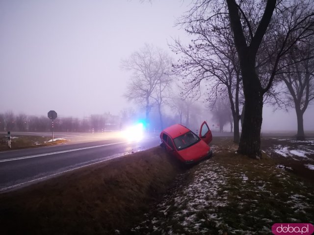 Zderzenie busa i osobówki na trasie Ząbkowice Śląskie - Stoszowice