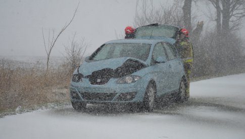  Za Jaworkiem konar spadł na samochód 