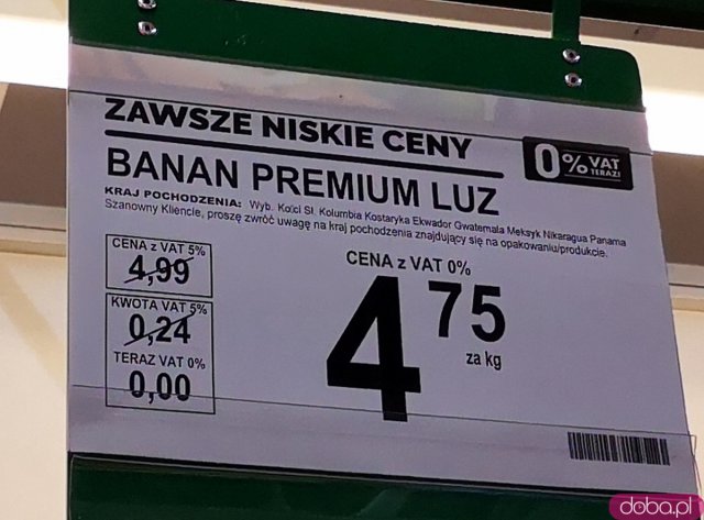 Obniżka VAT na paliwo i żywność.