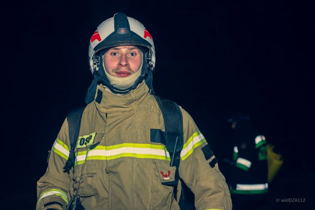 ćwiczenia strażaków z ratownikami medycznymi w Krzelkowie