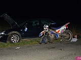 Wypadek motocykla i dwóch osobówek między Stolcem a Kamieńcem
