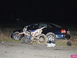 Wypadek motocykla i dwóch osobówek między Stolcem a Kamieńcem