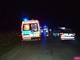 Wypadek motocykla i dwóch osobówek między Stolcem a Kamieńcem
