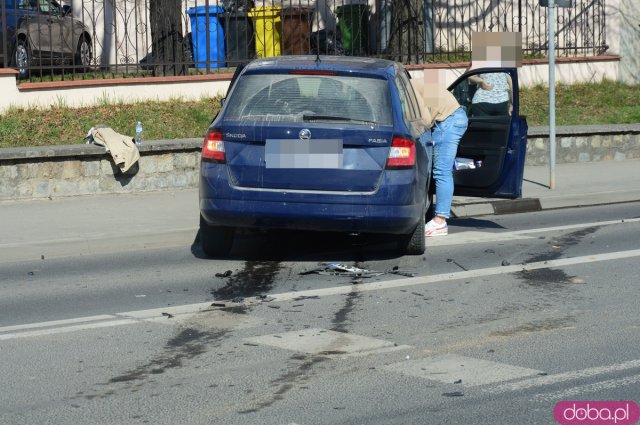 Zderzenie dwóch osobówek koło Aldi