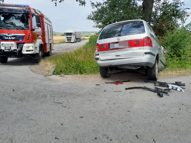 Zderzenie dwóch osobówek za Jaworkiem