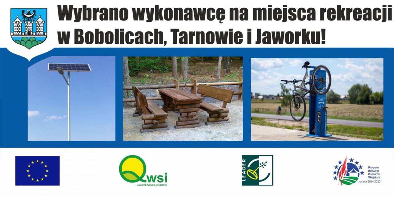 W Bobolicach, Tarnowie i Jaworku powstaną miejsca rekreacji przy ścieżkach rowerowych