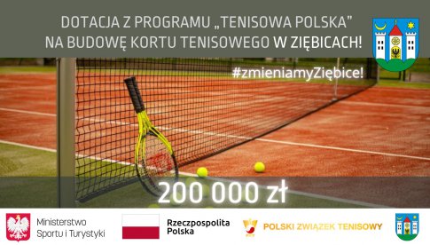Gmina Ziębice otrzymała 200 tys. zł dotacji na budowę kortu tenisowego