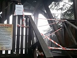 Wieża widokowa na Jaworniku zamknięta