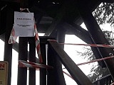 Wieża widokowa na Jaworniku zamknięta