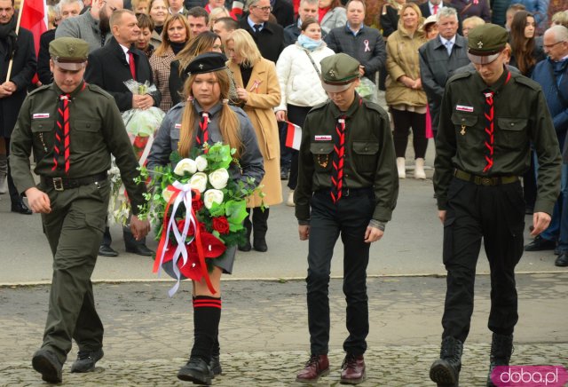 Uroczystości Święta Niepodległości pod Pomnikiem Poległym za Ojczyznę w Ząbkowicach Śląskich 