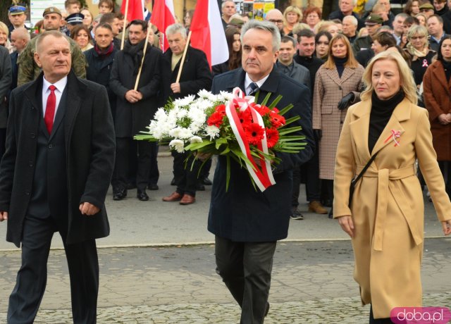 Uroczystości Święta Niepodległości pod Pomnikiem Poległym za Ojczyznę w Ząbkowicach Śląskich 