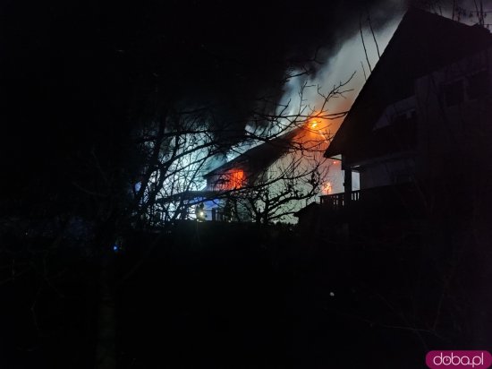 Pożar domu w Kamieńcu Ząbkowickim