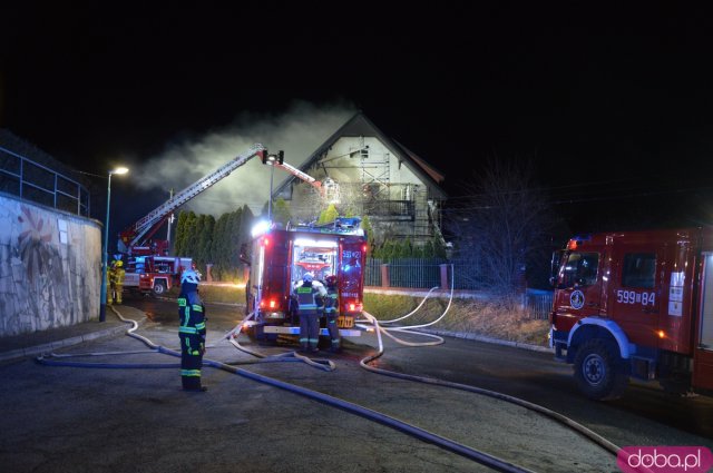 Pożar domu w Kamieńcu Ząbkowickim