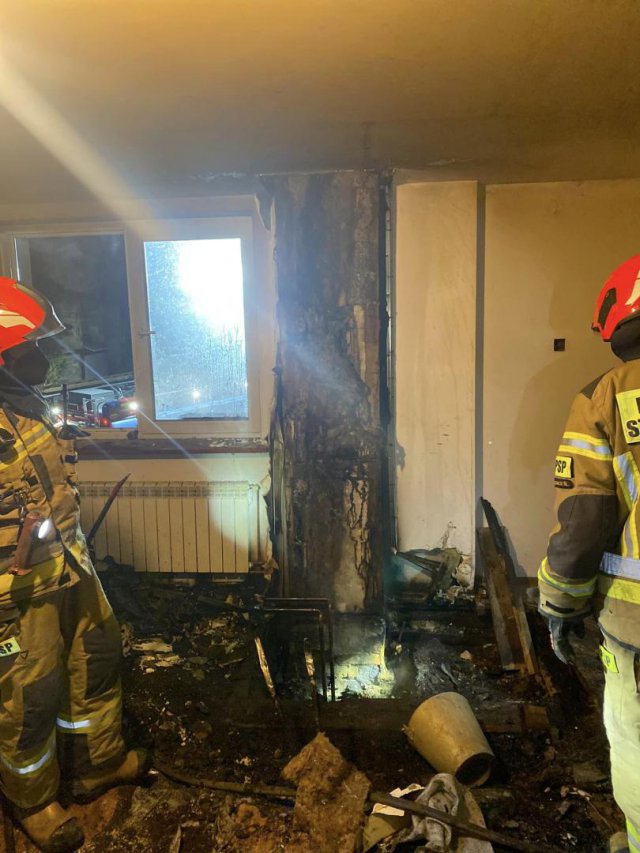 Pożar domu w Czesławicach