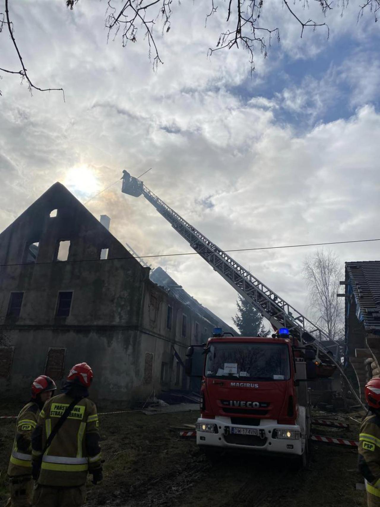 Pożar budynku w Brochocinie