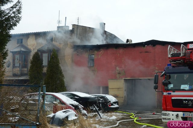 Pożar w budynku starej cegielni