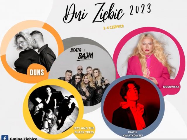 Dawid Kwiatkowski, Katarzyna Nosowska i Bajm  gwiazdami Dni Ziębic 2023