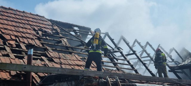 Pożar domu w Dębowcu