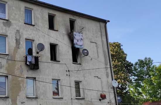 Pożar mieszkania w Stoszowicach