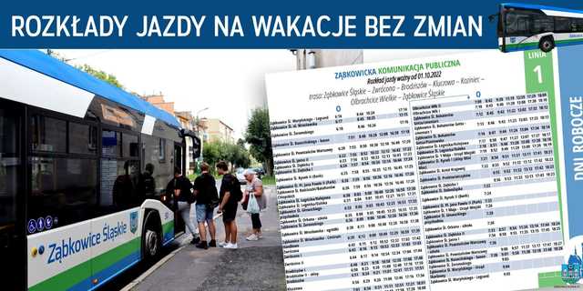 Ząbkowicka Komunikacja Publiczna - rozkłady jazdy na wakacje bez zmian