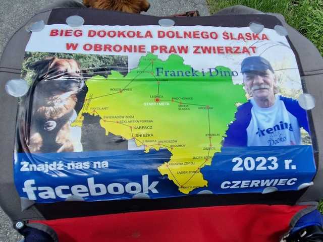 Ziębiccy policjanci pomogli panu Franciszkowi, biegnącemu w obronie praw zwierząt