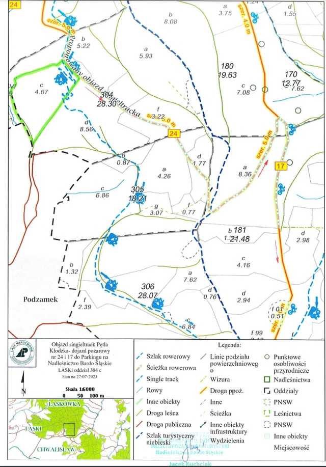 Czasowe zamknięcie odcinka trasy singletrack „Pętla Kłodzka” 