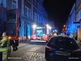 Dwa nocne pożary - elementów sceny na Rynku i w kamienicy 