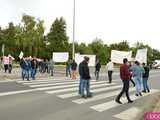 Rolnicy protestują na dk8 w Ząbkowicach Śląskich