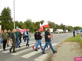 Rolnicy protestują na dk8 w Ząbkowicach Śląskich