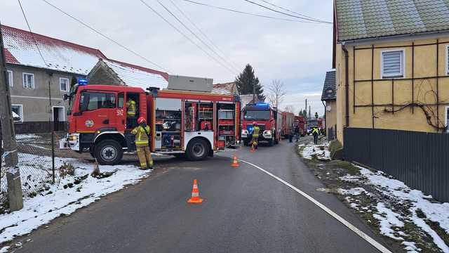 Pożar w stolarni w Dębowcu