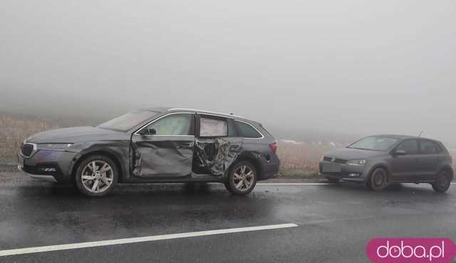 Zderzenie trzech osobówek między Kluczową a Piławą