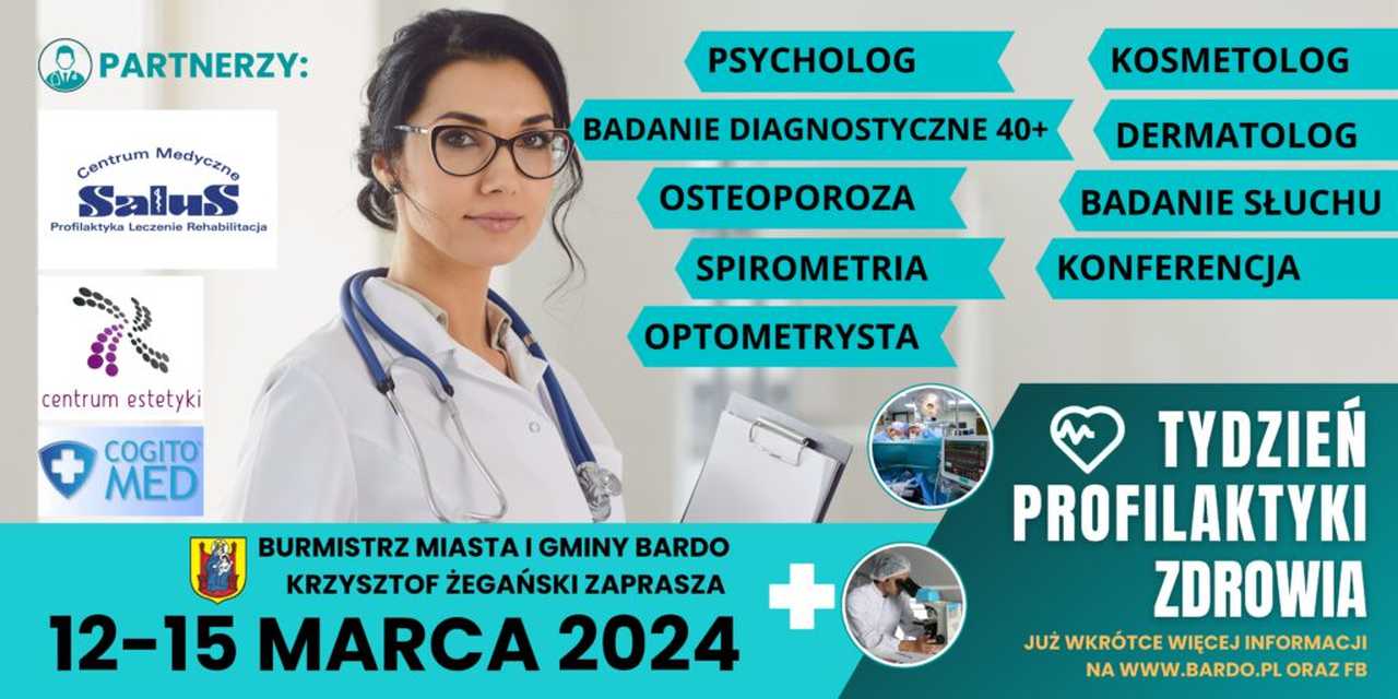 Bardo: Tydzień Profilaktyki Zdrowia - bezpłatne badania